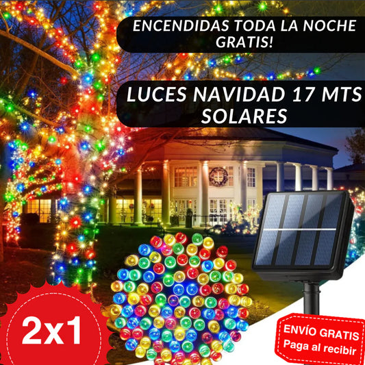 SmartLight® - OFERTA 2x1 Luces solares GRATIS navideñas de 17 m y 170led