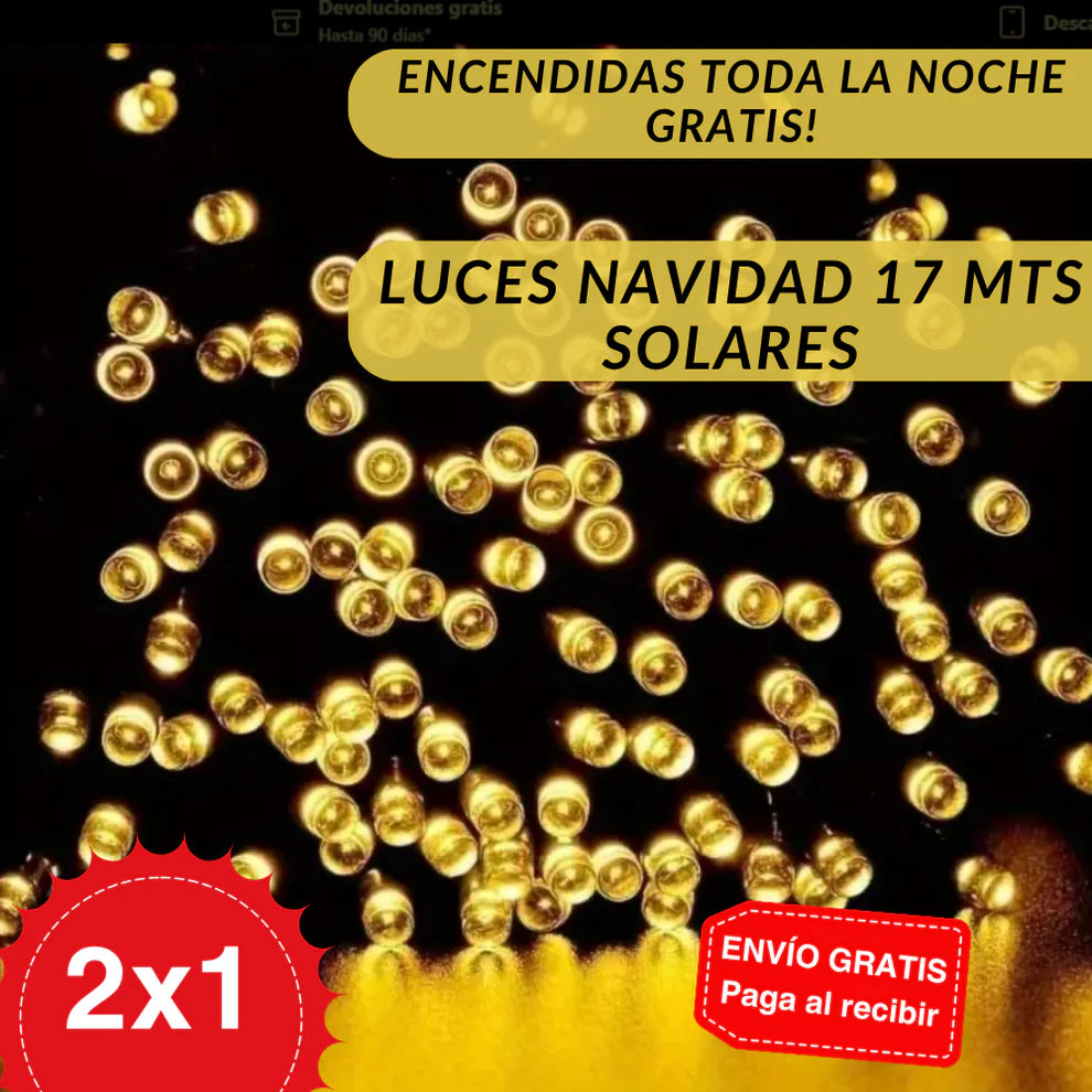SmartLight® - OFERTA 2x1 Luces solares GRATIS navideñas de 17 m y 170led