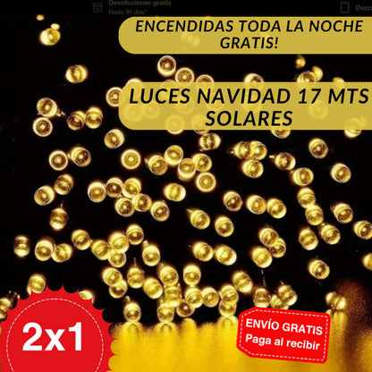 SmartLight® - OFERTA 2x1 Luces solares GRATIS navideñas de 17 m y 170led