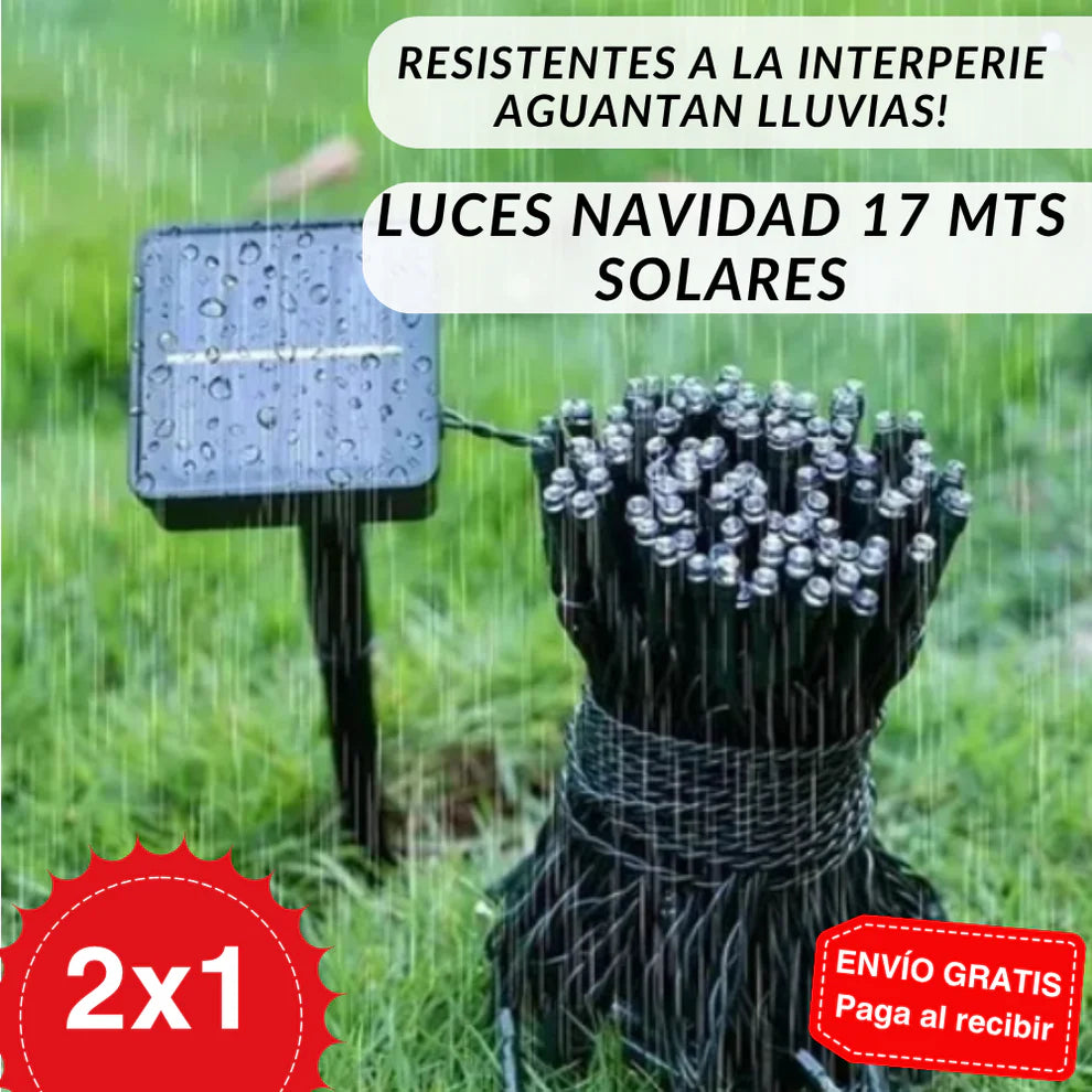SmartLight® - OFERTA 2x1 Luces solares GRATIS navideñas de 17 m y 170led