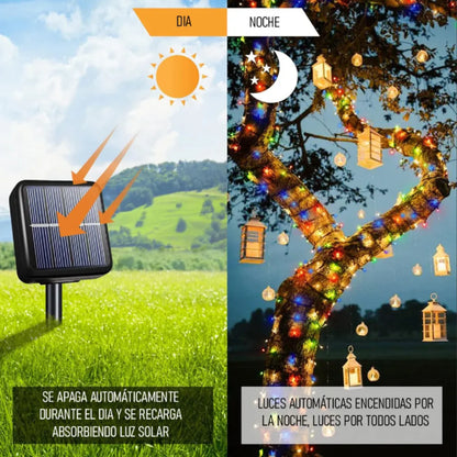 SmartLight® - OFERTA 2x1 Luces solares GRATIS navideñas de 17 m y 170led