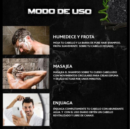 Jabón TonoNatural - Elimina el Cabello, Blanco, Restaura el color Natural y Recupera tu Juventud